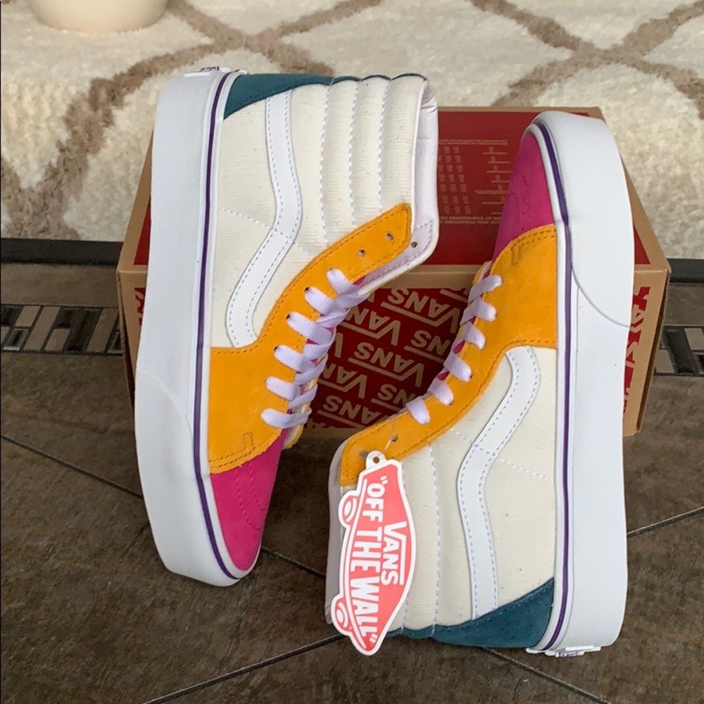 VANS SK8-Hi PLATFORM 2 MINI CORD Multi/Tr Wht WMNS - Picture 12 of 16
